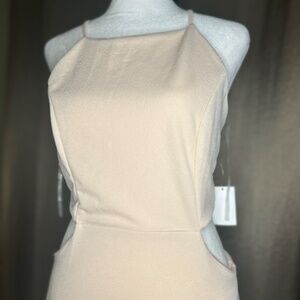 Charlotte Russe Nude Cutout Maxi Dress